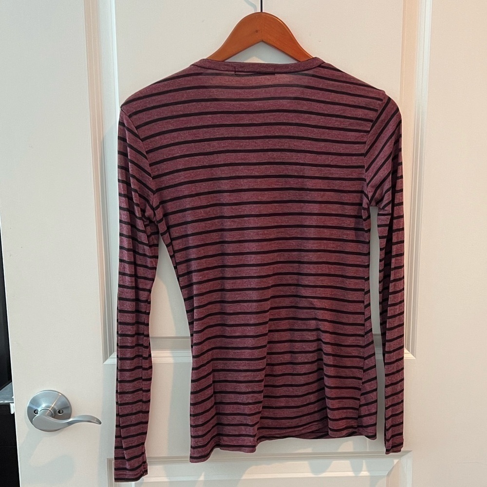 Stateside USA Made Long Sleeve Faux Wrap Shirt - Picture 5 of 9